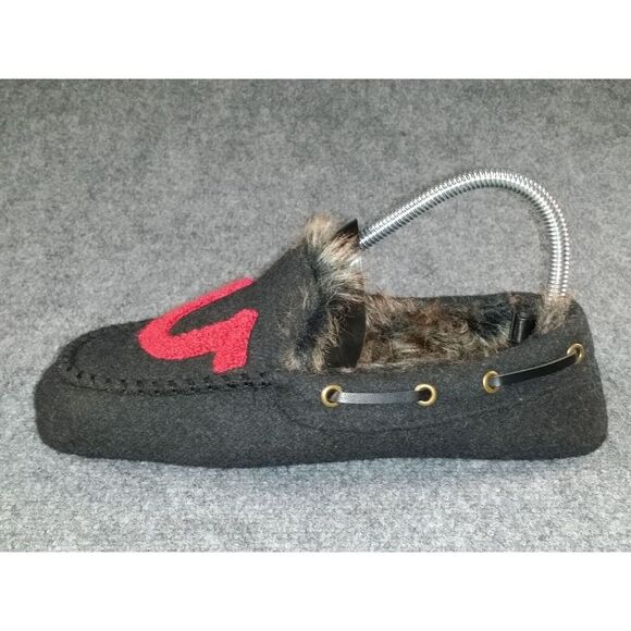 True Religion Slide Men Shoe Sz 7/8 Faux Fur‎ Moccasin Slippers Loungewear - Picture 1 of 7